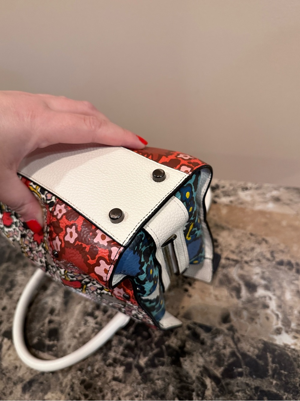 Coach Mercer 24 in Mixed Media Multi-Floral and Blue Wildflower - Picture 8 of 16